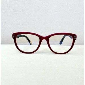 Red +2.00, Womens Cat Eye Reading Glasses, Velvet-Rimmed, Blue Light Blocking